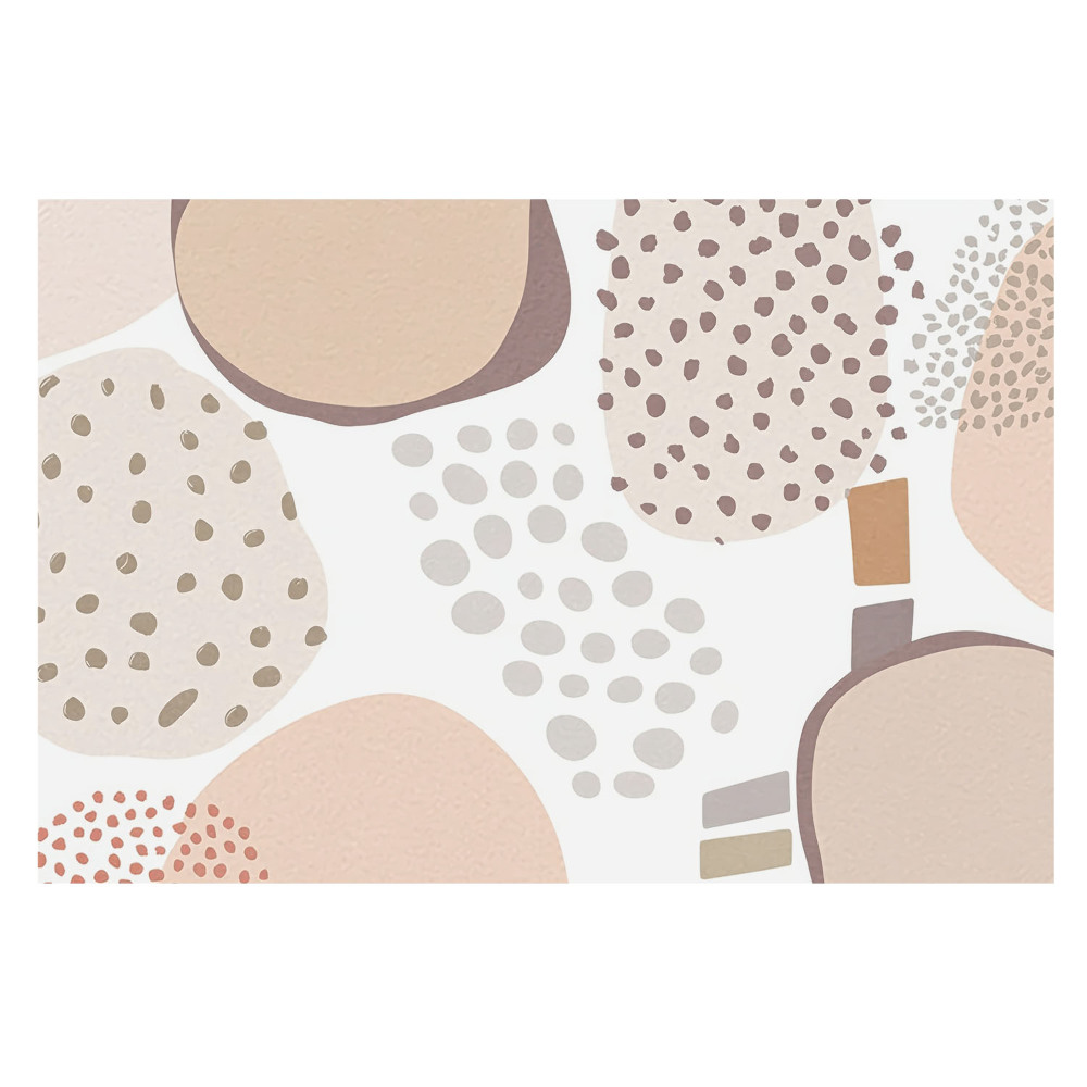Fotótapéta méretre nappaliba Bézs absztrakt pöttyök