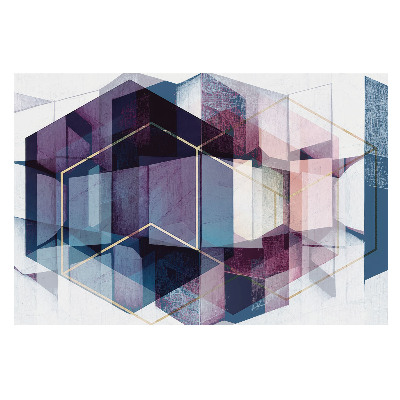 Fotótapéta nappaliba Színes geometrikus formák építészete