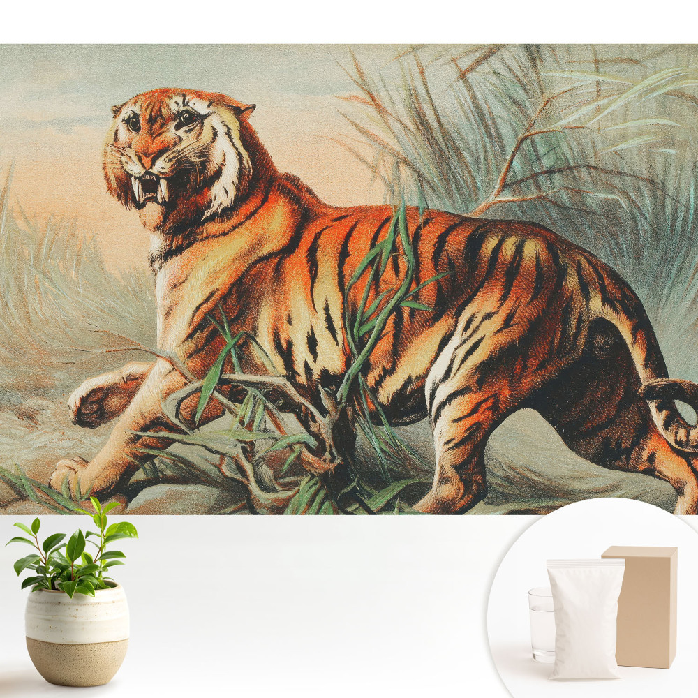 Fotótapéta méretre hálószobába Egy fenséges tigris a vadonban