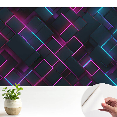 Öntapadós tapéta falra Neon megvilágított minta