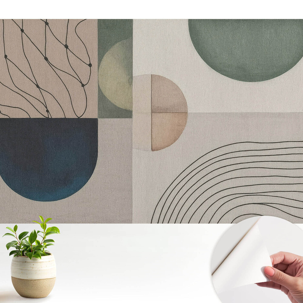 Öntapadós fotótapéta hálószobába geometriai szilárdtestek modern szerkezete