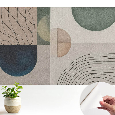 Öntapadós fotótapéta hálószobába Geometriai szilárdtestek modern szerkezete
