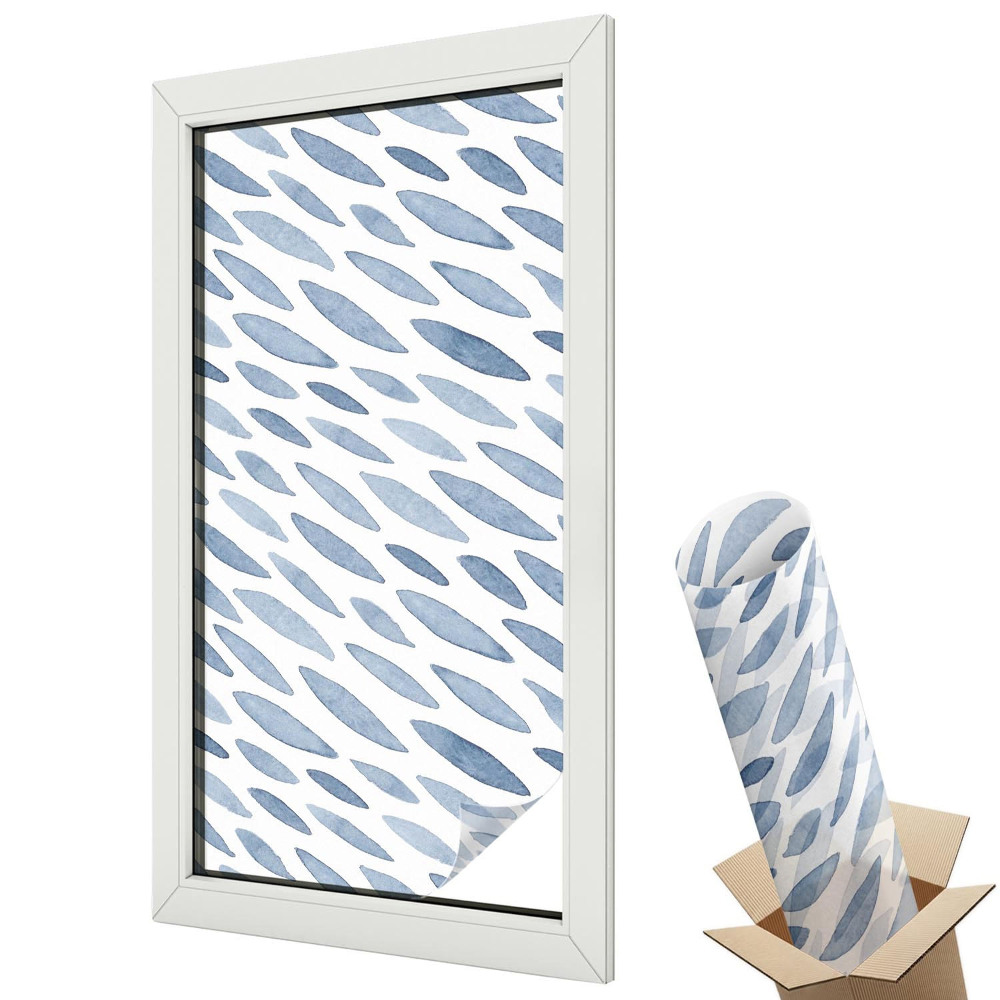 Dekoratív üvegfólia ablakra Absztrakt kék formák