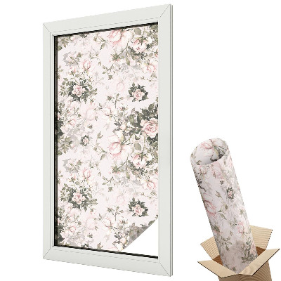 Ablakfólia tejüveg Virágos romantika és elegancia