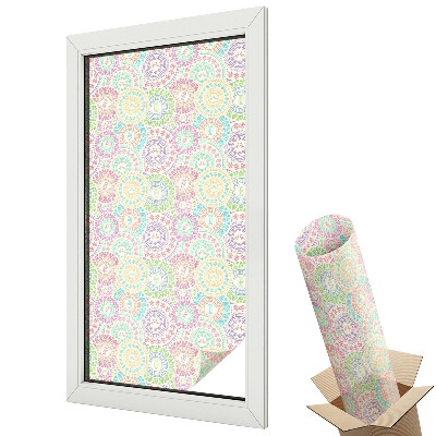 Ablakfólia tejüveg Pasztell mandalák bohém harmónia