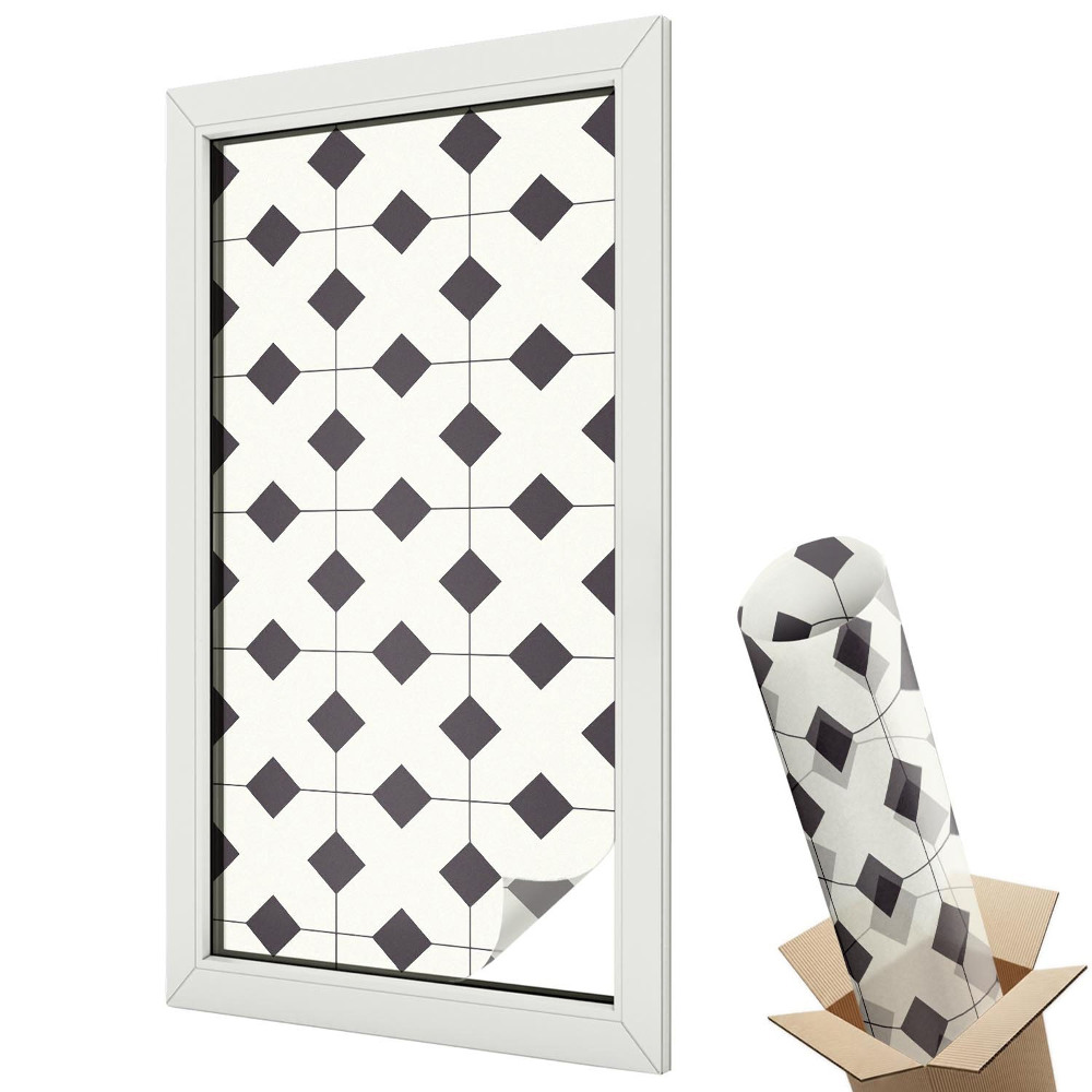 Ablakfólia ólomüveg hatással Geometrikus gyémántminta