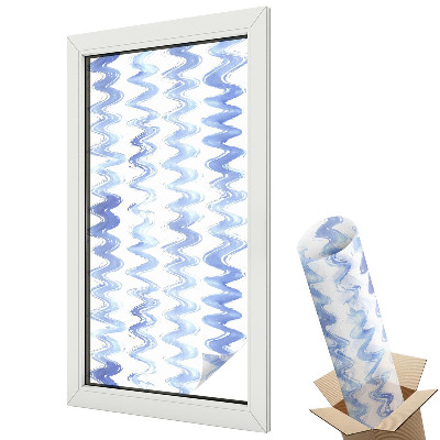 Üvegfólia ablakra Absztrakt kék hullámok