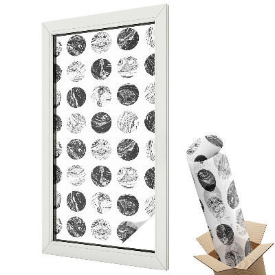 Üvegfólia ablakra Harmonikusan ismétlődő márványkörök