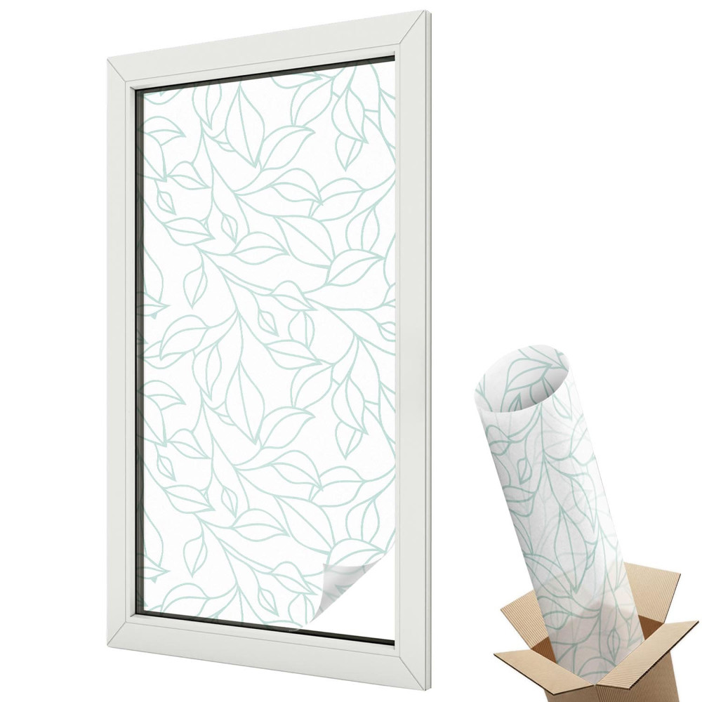 Üvegfólia ablakra Levélmotívum, minimalista elegancia