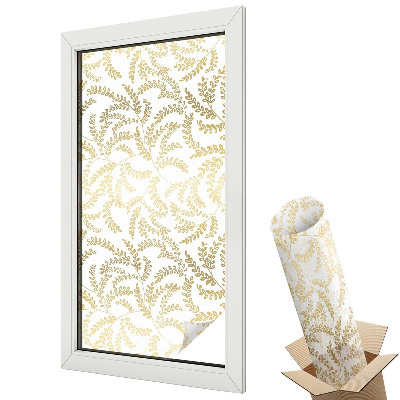 Dekoratív üvegfólia ablakra Sárga levelek harmóniája és eleganciája