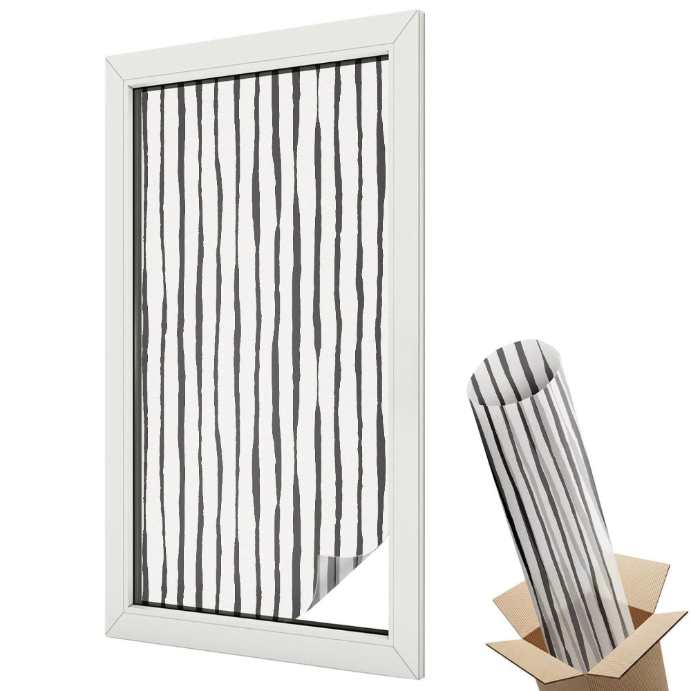 Dekoratív üvegfólia ablakra Kifejező függőleges csíkok minimalista stílusban