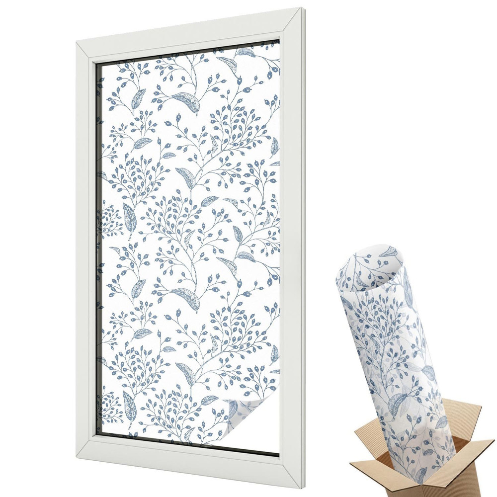 Dekoratív üvegfólia ablakra Elegáns növényi minta klasszikus stílusban