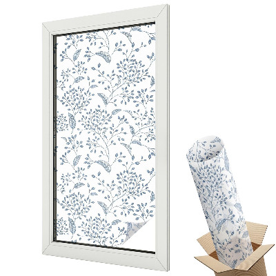 Dekoratív üvegfólia ablakra Elegáns növényi minta klasszikus stílusban