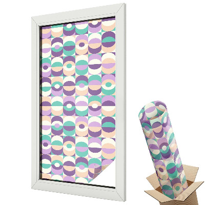 Ablakfólia tejüveg Geometriai szimmetria, élénk színek, modern stílus