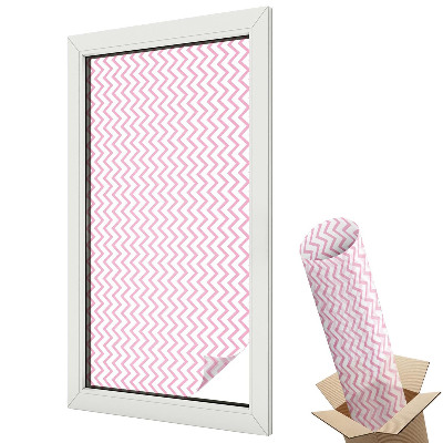 Ablakfólia tejüveg Geometrikus cikkcakkok rózsaszín modern