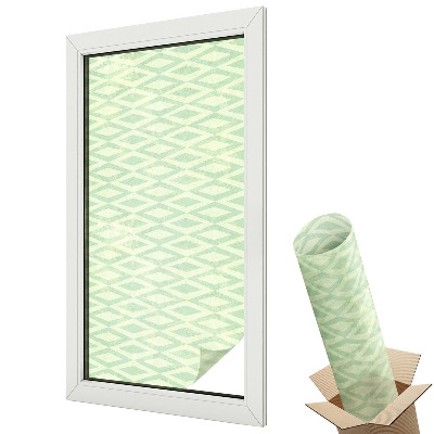 Üvegfólia ablakra Geometrikus zöld rombuszok