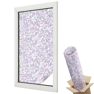 Ablakfólia tejüveg Finom lila virágok, hétköznapi kompozíció