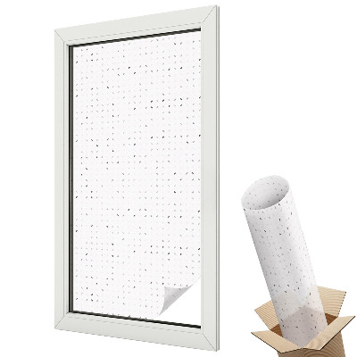 Üvegfólia ablakra Pöttyök fehér alapon minimalista minta