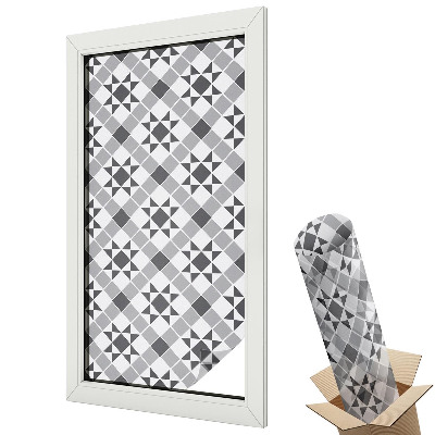 Ablakfólia tejüveg Szürke geometrikus harmonikus minták