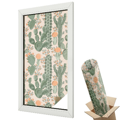 Dekoratív üvegfólia ablakra Kaktuszok homokos háttéren