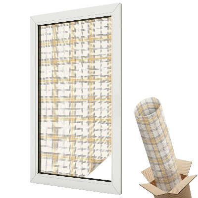 Üvegfólia ablakra Klasszikus geometrikus kockás elegancia