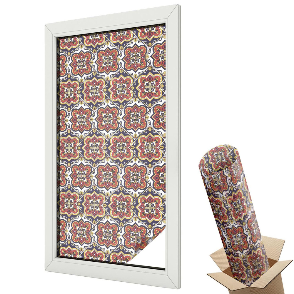 Üvegfólia ablakra Keleti szimmetria és élénk színek