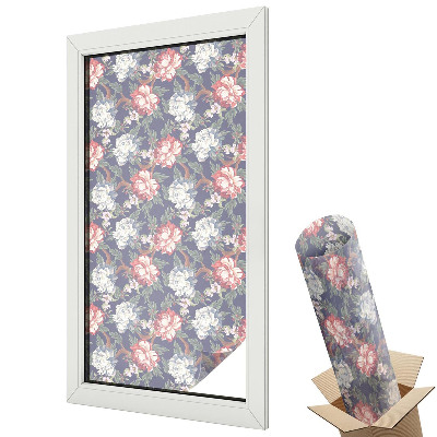 Ablakfólia ólomüveg hatással Klasszikus elegáns virágmintás