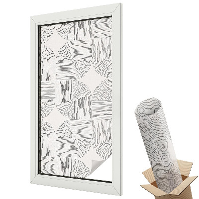 Dekoratív üvegfólia ablakra Geometrikus minta elegáns szimmetria