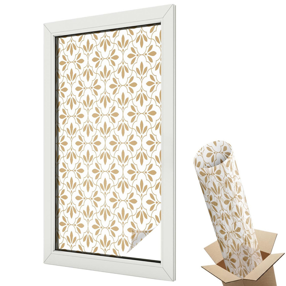 Üvegfólia ablakra Klasszikus szimmetrikus növényi dísz