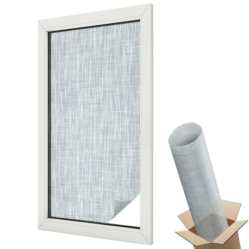 Dekoratív üvegfólia ablakra Finom szövetminta semleges árnyalatokban