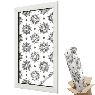 Ablakfólia ólomüveg hatással Rozetták szimmetriája, klasszikus elegancia