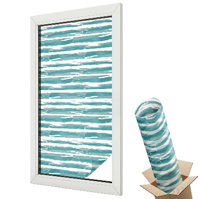 Ablakfólia tejüveg Vízszintes akvarell csíkok zöld árnyalatokban