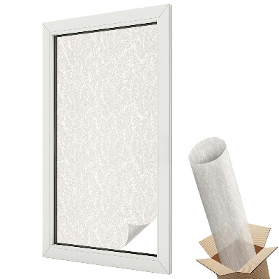 Üvegfólia ablakra Finom levelek semleges árnyalatokban