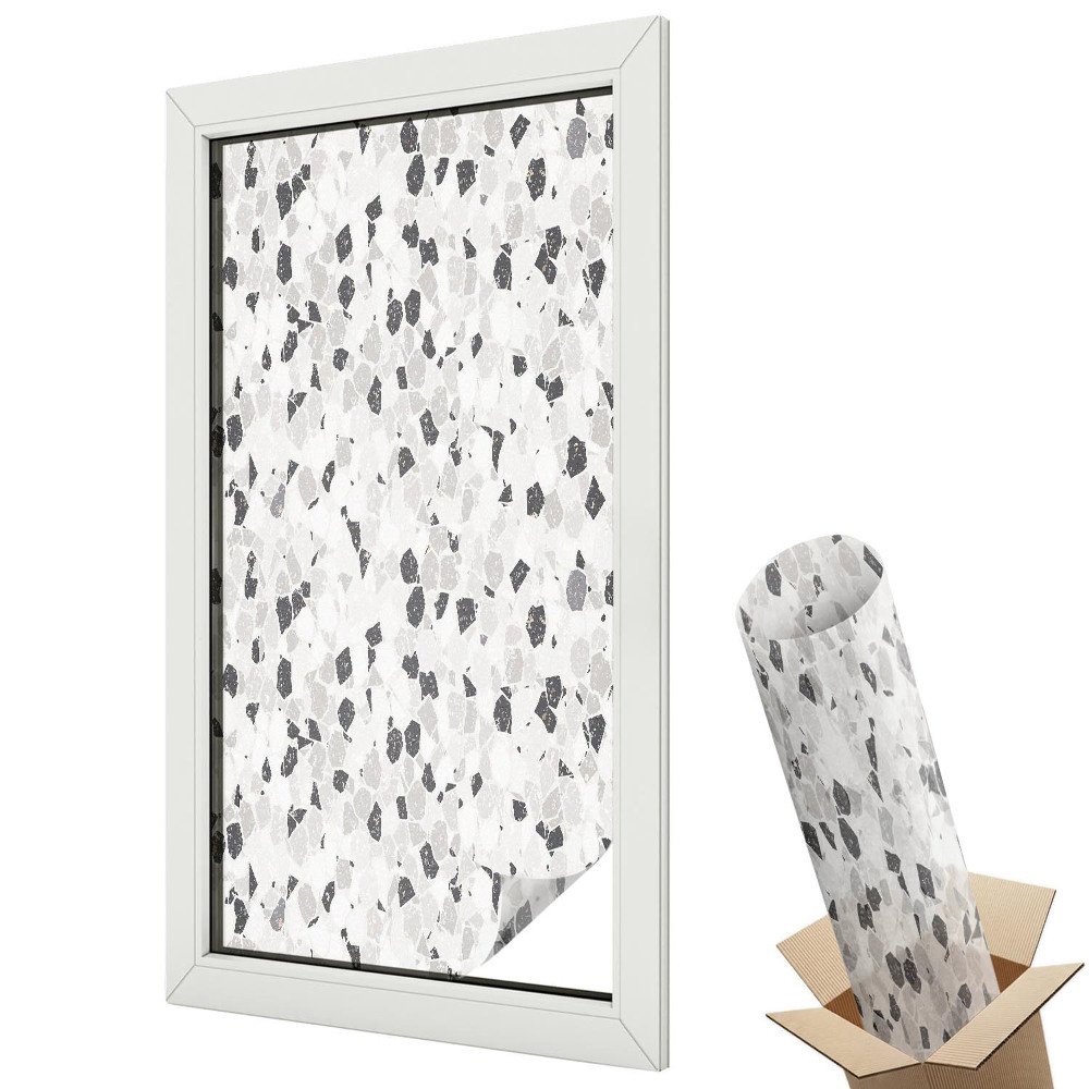 Üvegfólia ablakra Fekete-fehér mozaik minimalizmus