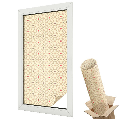 Üvegfólia ablakra Klasszikus szimmetrikus virágmotívum