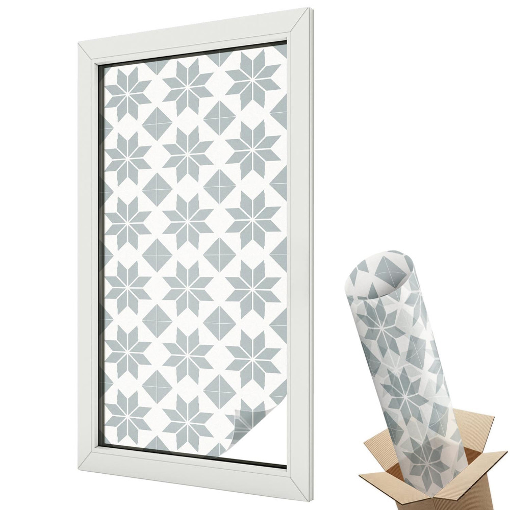 Dekoratív üvegfólia ablakra Csillag geometria ismétlődő minta