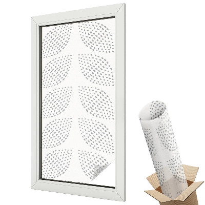 Ablakfólia tejüveg Modern levelek harmonikus pöttyök