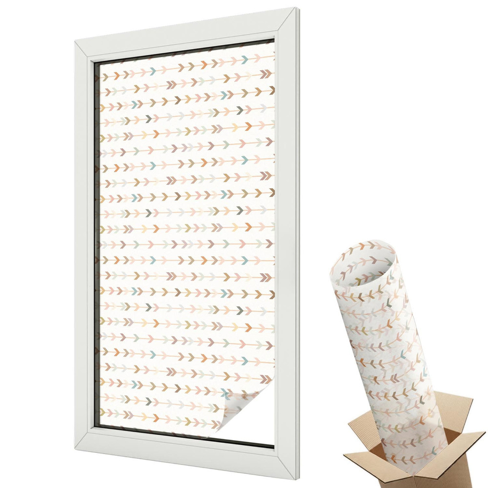 Ablakfólia tejüveg Színes geometriai nyilak