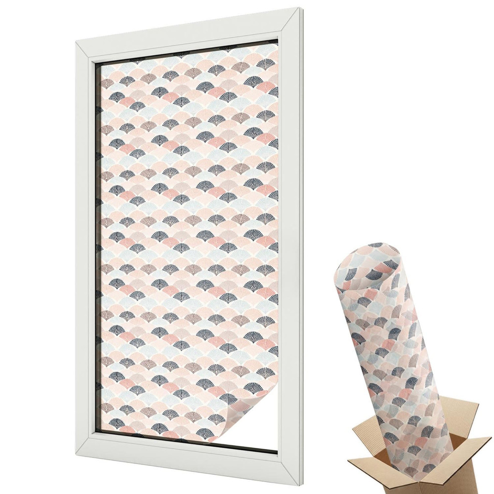 Ablakfólia tejüveg Legény alakú minta modern színekben