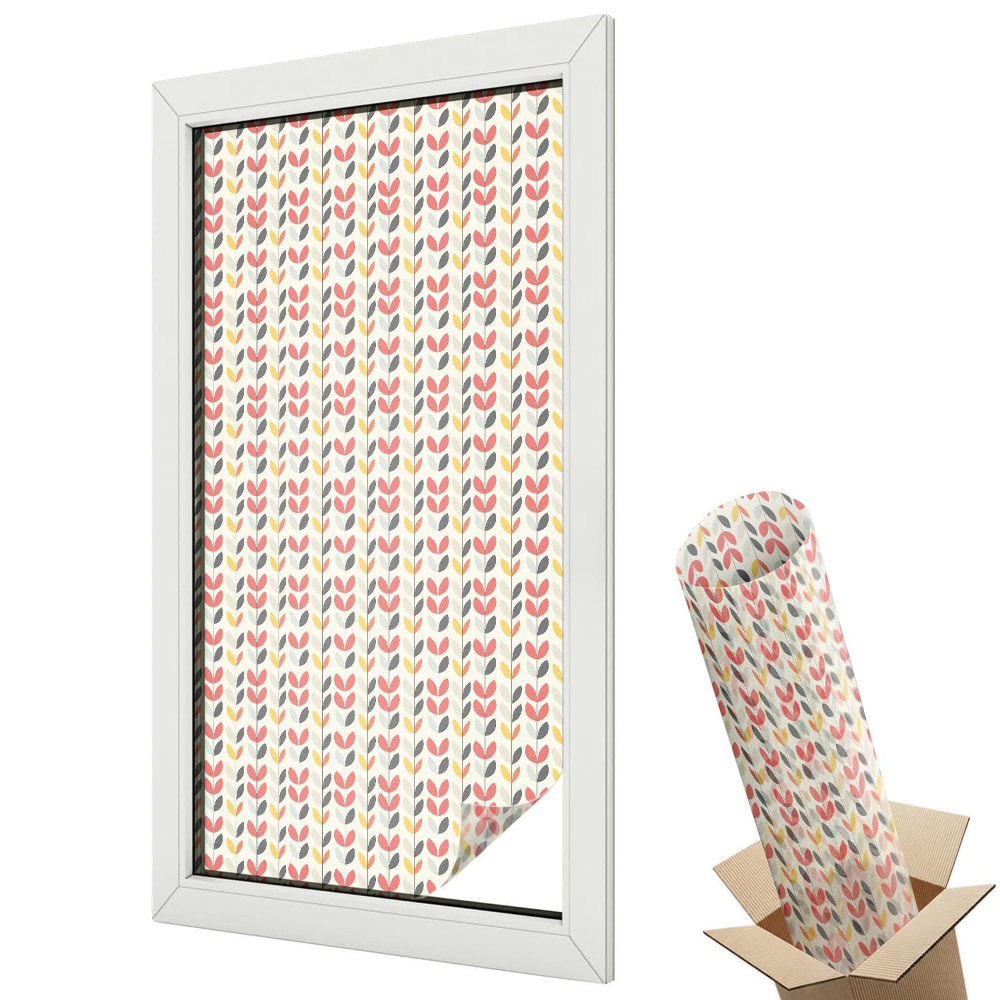 Üvegfólia ablakra Retro levelek