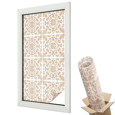 Ablakfólia ólomüveg hatással Növényi díszek klasszikus minta harmónia