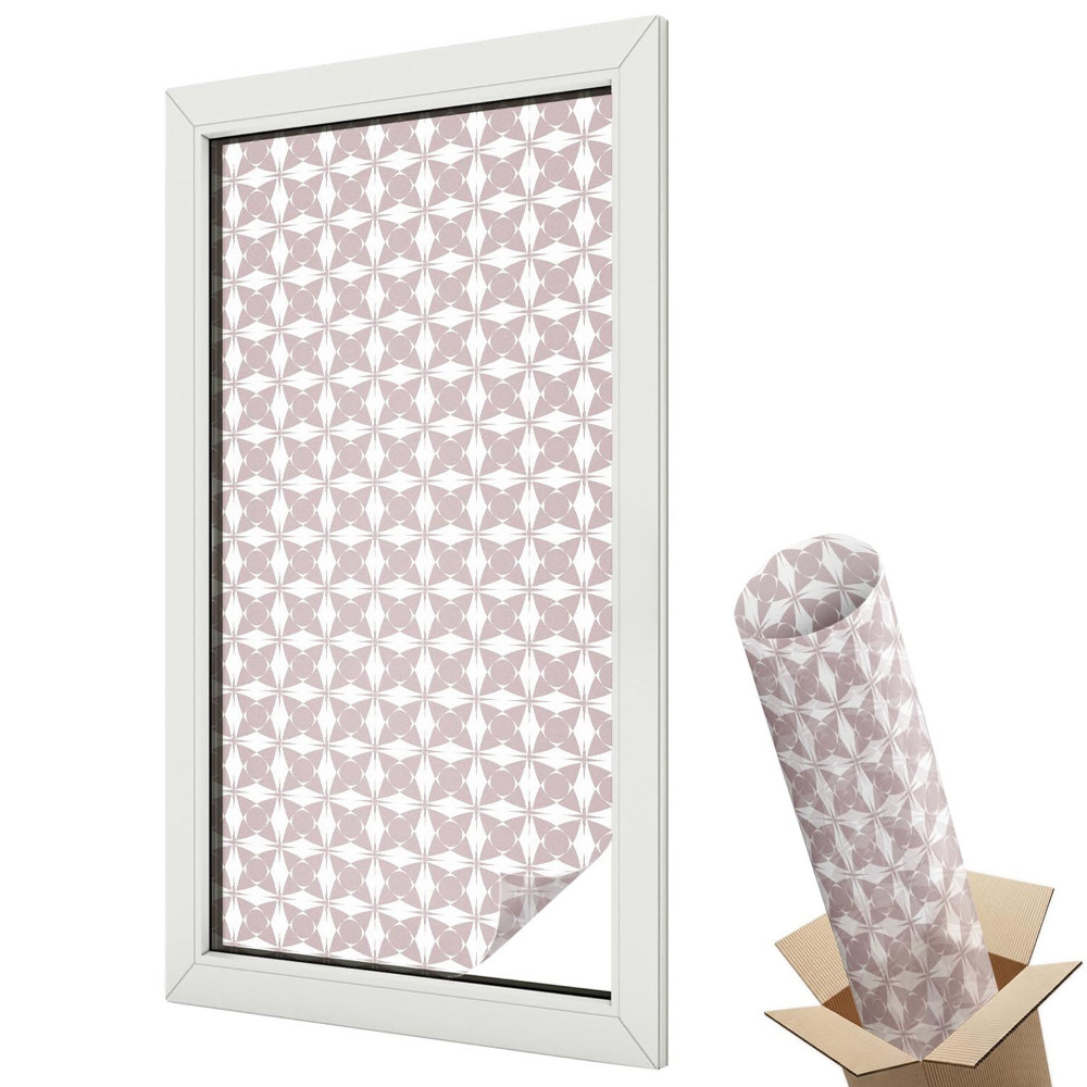 Ablakfólia ólomüveg hatással Harmonikus és modern geometrikus minta