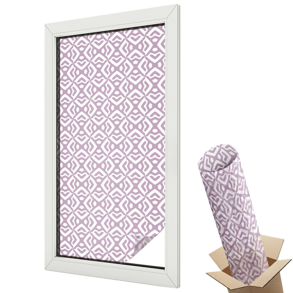 Ablakfólia tejüveg Lila árnyalatú geometrikus minta