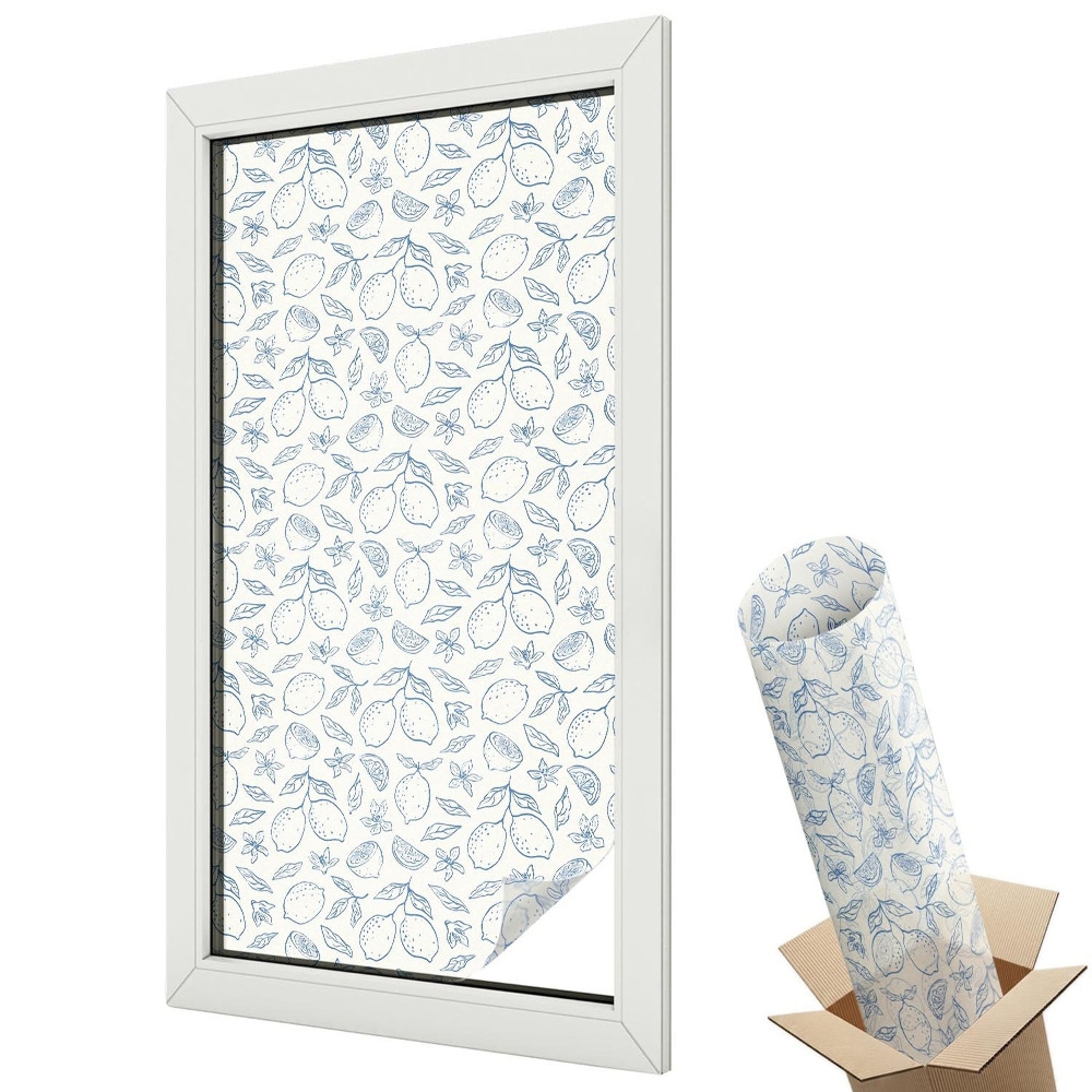 Dekoratív üvegfólia ablakra Dekoratív citrommotívum klasszikus stílusban