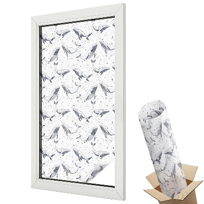 Ablakfólia tejüveg Bálnák az óceánban