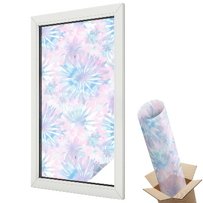 Dekoratív üvegfólia ablakra Finom absztrakt ismétlődő virágok