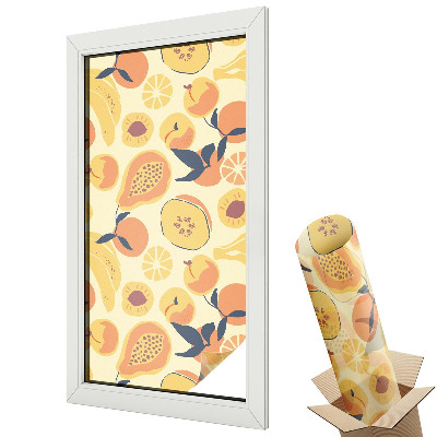 Ablakfólia tejüveg Gyümölcsmintás absztrakt energikus motívum