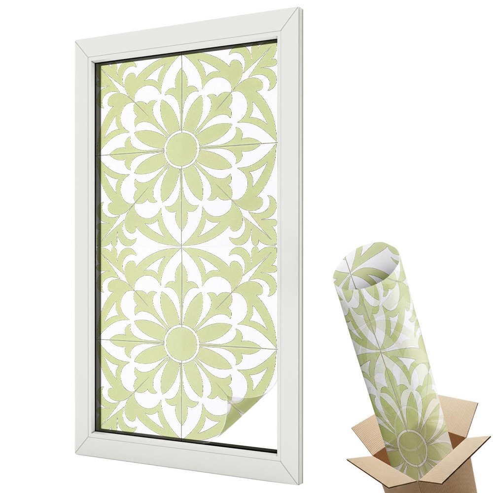 Dekoratív üvegfólia ablakra Elegáns növényi minta klasszikus stílusban