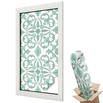 Üvegfólia ablakra Zöld színű növényi díszek