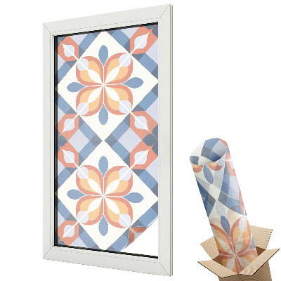 Üvegfólia ablakra Geometrikus retró motívum szimmetriával és frissességgel